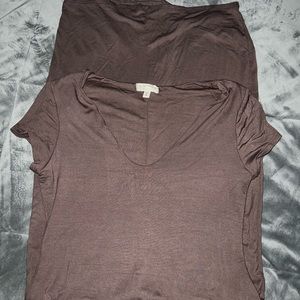 Knee Length Brown Fitted Dress XL